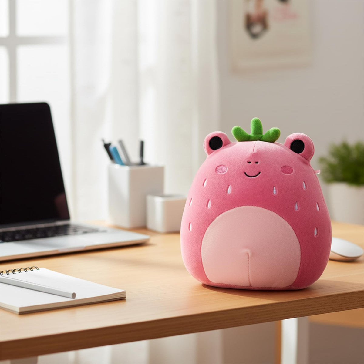 Squishmallow Official Kellytoy Food Squad Plush Toys Soft Plush Animal (Adabelle Strawberry Frog, 8 Inch)