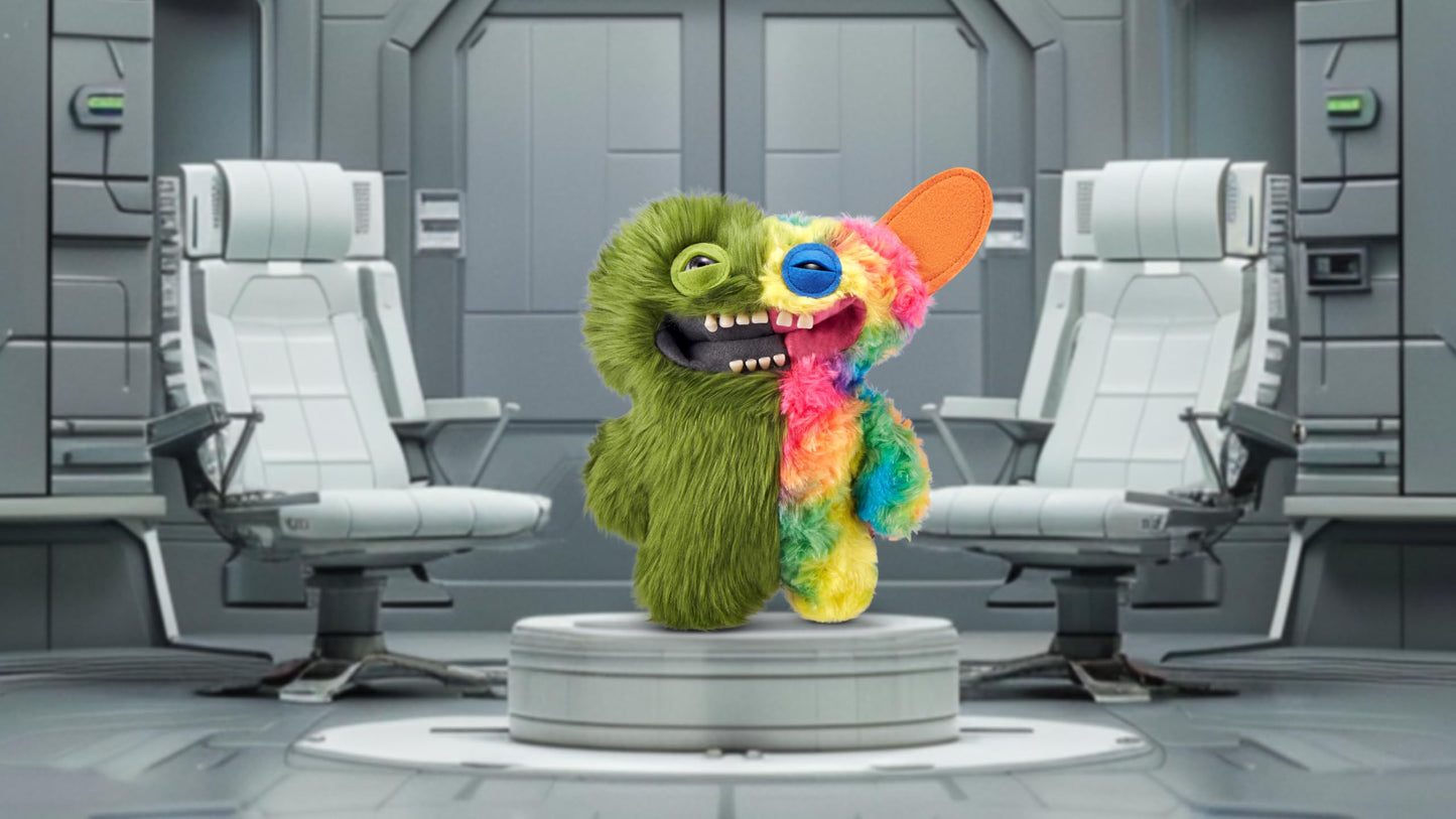 Fuggler ZURU Misfit Monsters 9" Series 1 Funny Ugly Monster Plush Toy (Grinnero McGoo - Green & Multi)