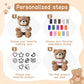 aoemgnj Personalized Teddy Bear with Custom Embroidered Name, 10/12/16 Inch Soft Plush Stuffed Animal, Valentine's Day Birthday for Girlfriend