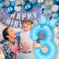 Light Blue 10 Balloon Number Blue Bow Birthday Decorations, Blue Bows Balloons Foil Mylar Helium Large 40” 10th Balloon for Girls Coquette Birthday