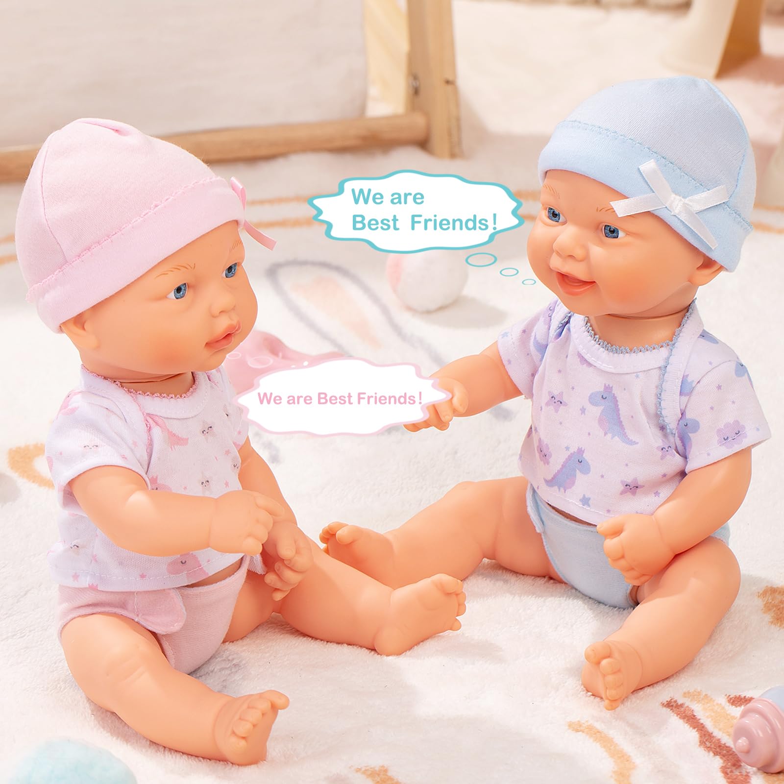 Mother Love 13 Inch Talking Interactive Twin Baby Dolls