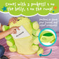 MEMORY MATES Charlie the Caterpillar Memory Foam Pillow Plush with Kid's Diary that Stores in Belly Pocket, 15” Stuffed Animal, 6" Journal