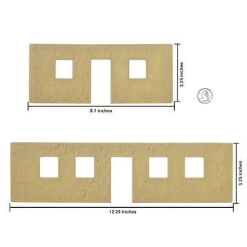 BMC WW2 Bunker Walls - Tan Plastic Army Men Playset Accessory Building
