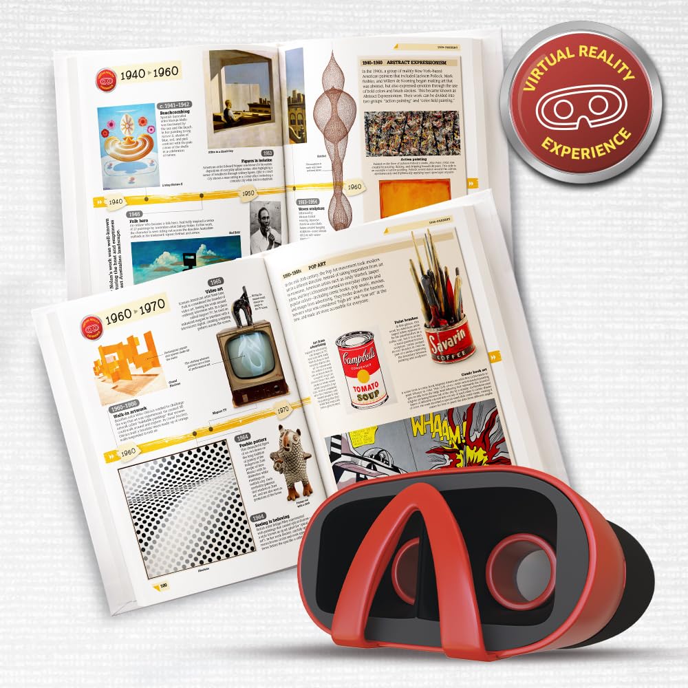 Abacus Brands Virtual Reality World Art! - Illustrated Interactive VR Book and STEM Learning Activity Set - for Ages 8 and Up