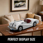 Mould King 10236 Classic Vintage Convertible Car Building Sets, White Retro Sports Car Building Block Kit, Collectible Model Cars Kits for Adults