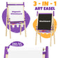 Belleur Wooden Art Easel for Kids 2+, Adjustable Double Sided Easel for Toddlers with Dry-Erase Board & Magnetic Whiteboard & Paper Roll Rod, 28"-40"
