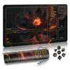 Partypda MTG Mat TCG DND Playmat with Storage Bag & 7 Dice | Waterproof Non-Slip Surface | Premium Edge-Locking Design | Play Mat with Zones for Magic