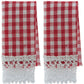 Dolls House Red Gingham Tea Towels Miniature Kitchen Cafe Accessory