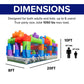 HeroKiddo 20ft Block Party Commercial Inflatable Obstacle Course with Blower