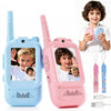 Kids Video Walkie Talkies 2 Pack, Rechargeable HD Screen Toys for Age 3-12