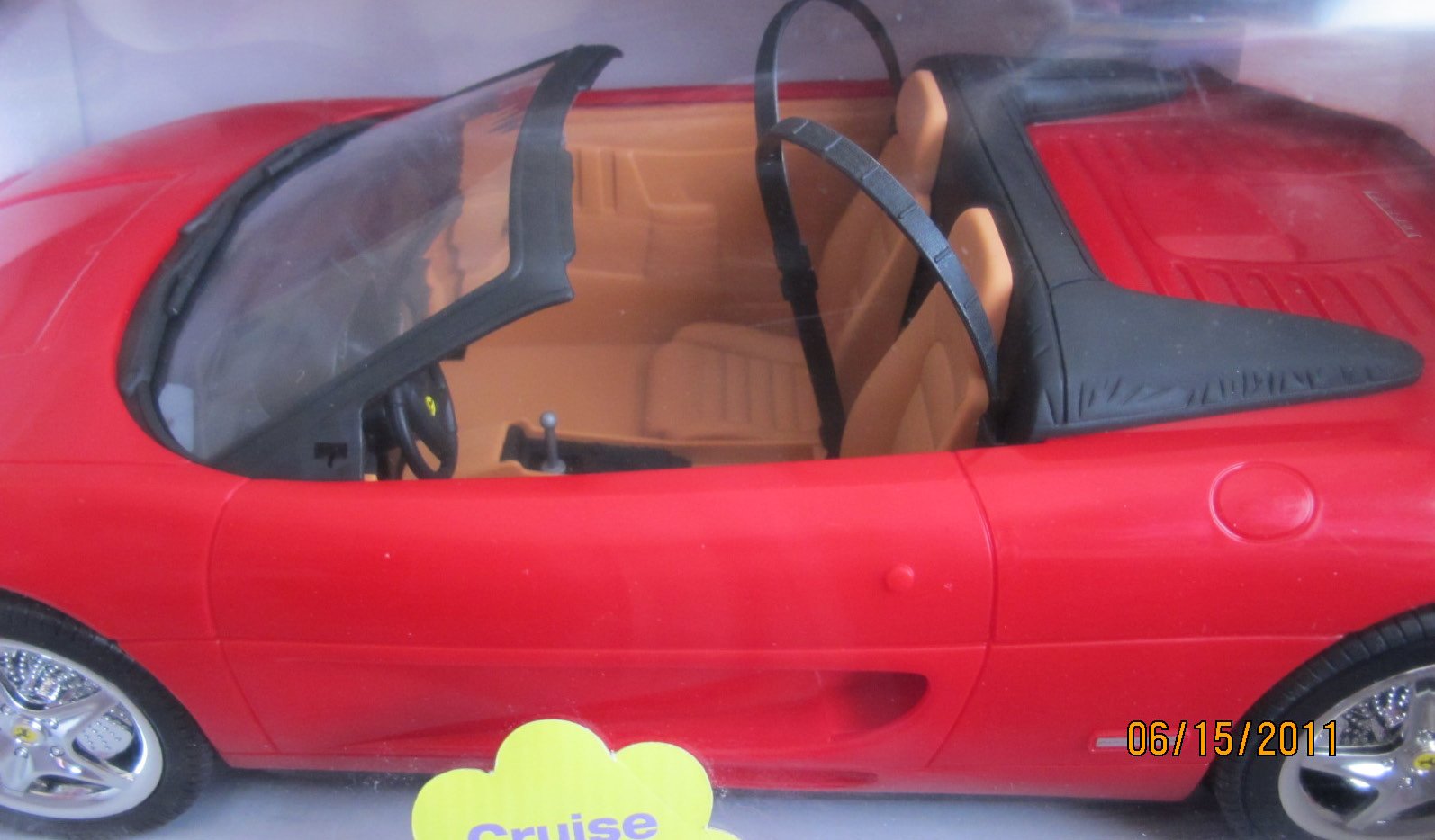 Barbie RC FERRARI F355 GTS Radio Controlled Red Car R/C Convertible Vehicle with Working HEADLIGHTS! (2000)