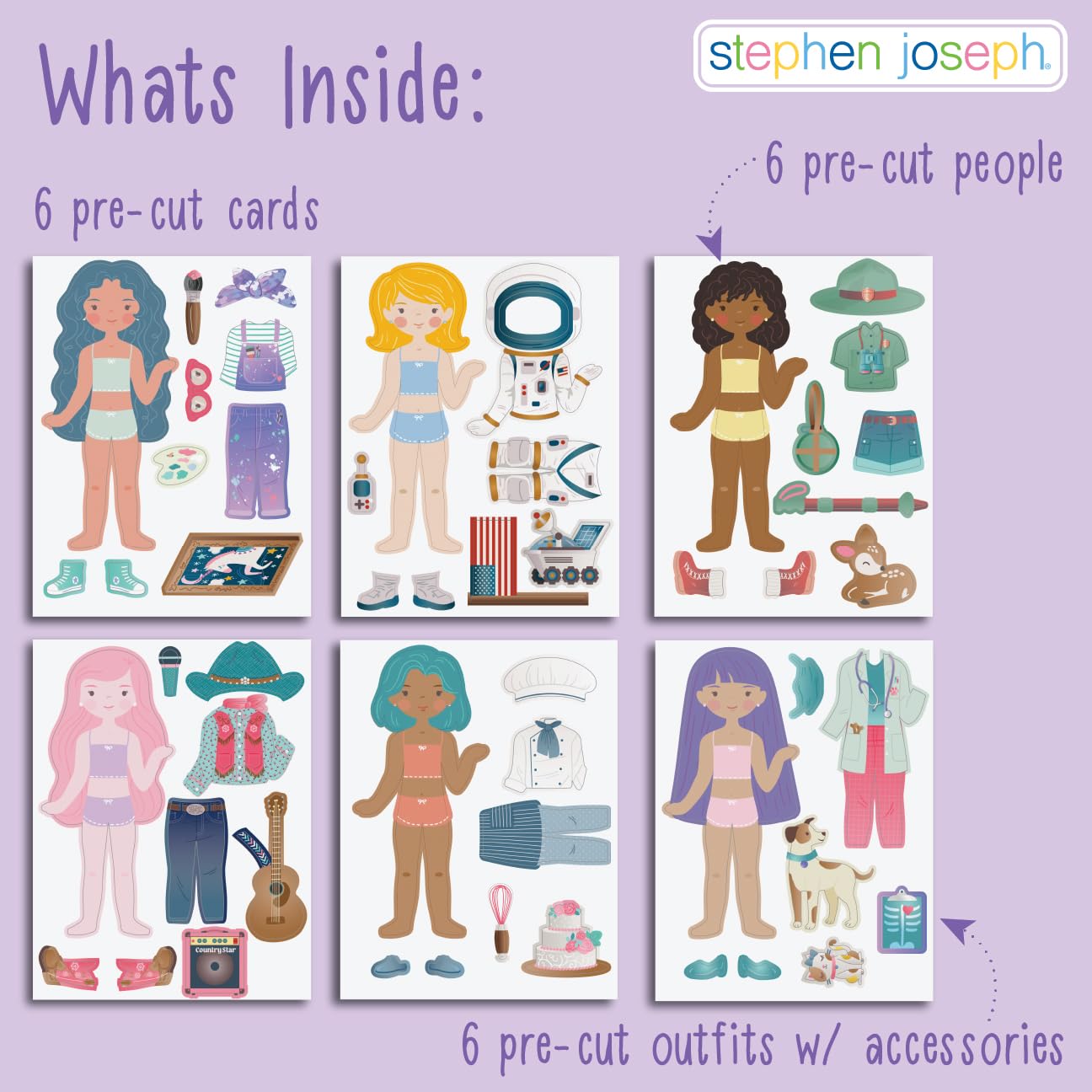 Stephen Joseph, Dress-Up Fashion and Career Paper Dolls, Careers