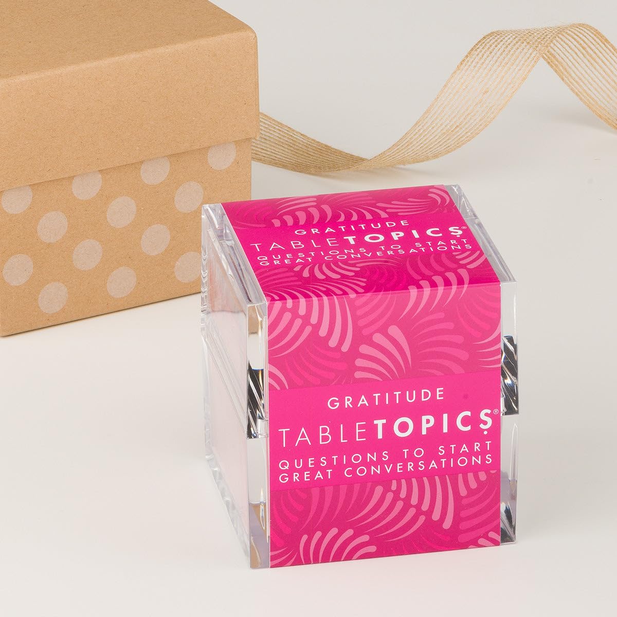 TableTopics Gratitude Conversation Cards for Family & Friends, 135 Heartfelt Questions for Connection at Dinnertime, Game Night, Parties