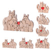 MissNaNa Personalized Family Name Puzzle Custom Wooden Bear Puzzles