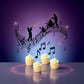 36 Pieces Musical Notes Cupcake Toppers, Black Glitter Rock Pop Music Theme Cupcake Picks Music Concert Theme Birthday Party Cake Decorations Supplies