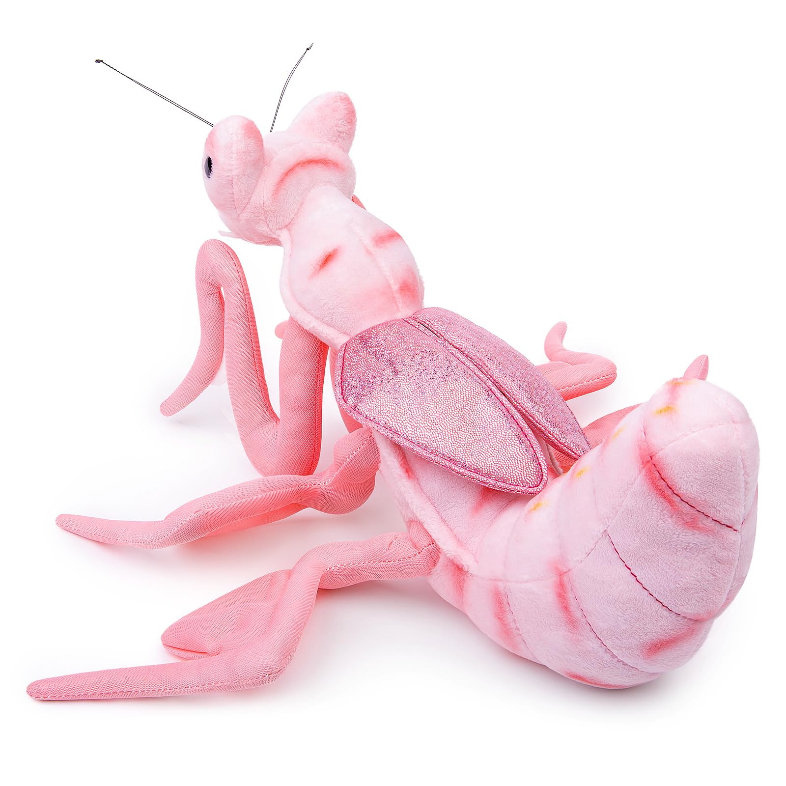 ZHONGXIN MADE Simulation Pink Mantis Plush Toy - 12" Soft Realistic Orchid Mantis Stuffed Animal, Unique Plush Gift Collection for Kids