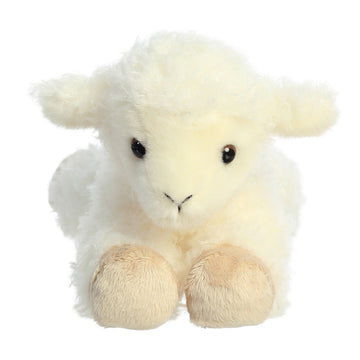 Aurora® Adorable Mini Flopsie™ Luna Lamb™ Stuffed Animal - Mini Companions Ready for Playful Adventures - for Kids All Ages, Toddlers, Adults,