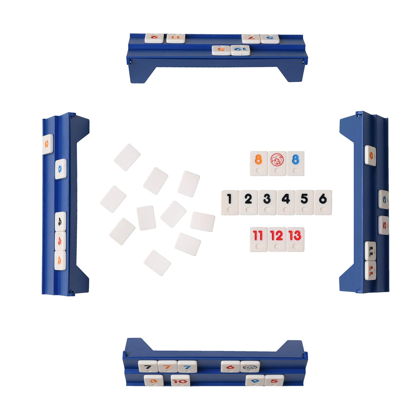 Point Games Classic Mini Rummy Game Set with 4 Exclusive Folding Playing Racks in Super Durable Travel Bag, for 2-4 Players Great Gift for Adults