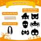 MGparty 24PCS Halloween Scratch Masks Craft Kit Rainbow Magic Scratch Paper Art for Kids Classroom Activities Birthday Party Favors School Art DIY