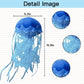 KAYBOBEZK Jellyfish Plush, Jellyfish Stuffed Animal Toy, Simulation Cute Blue Jelly Fish Plush Pillow Room Decor Toy, Unique Plush Gifts for Kids Cute