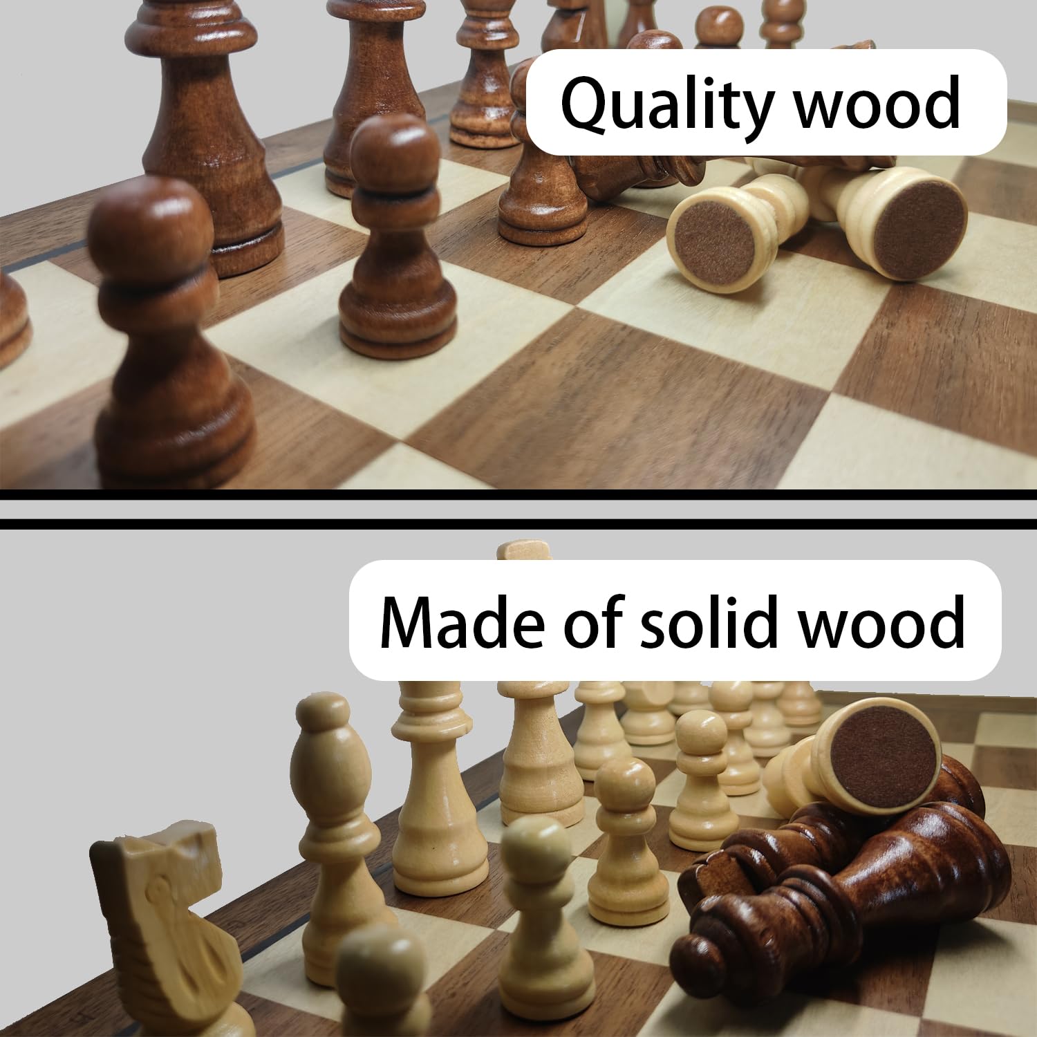 Chess Pieces, 3 Inch King Figures Chess Game Pawns Figurine Pieces, Replacement of Missing Piece, Includes Storage Bag (Chess Pieces)