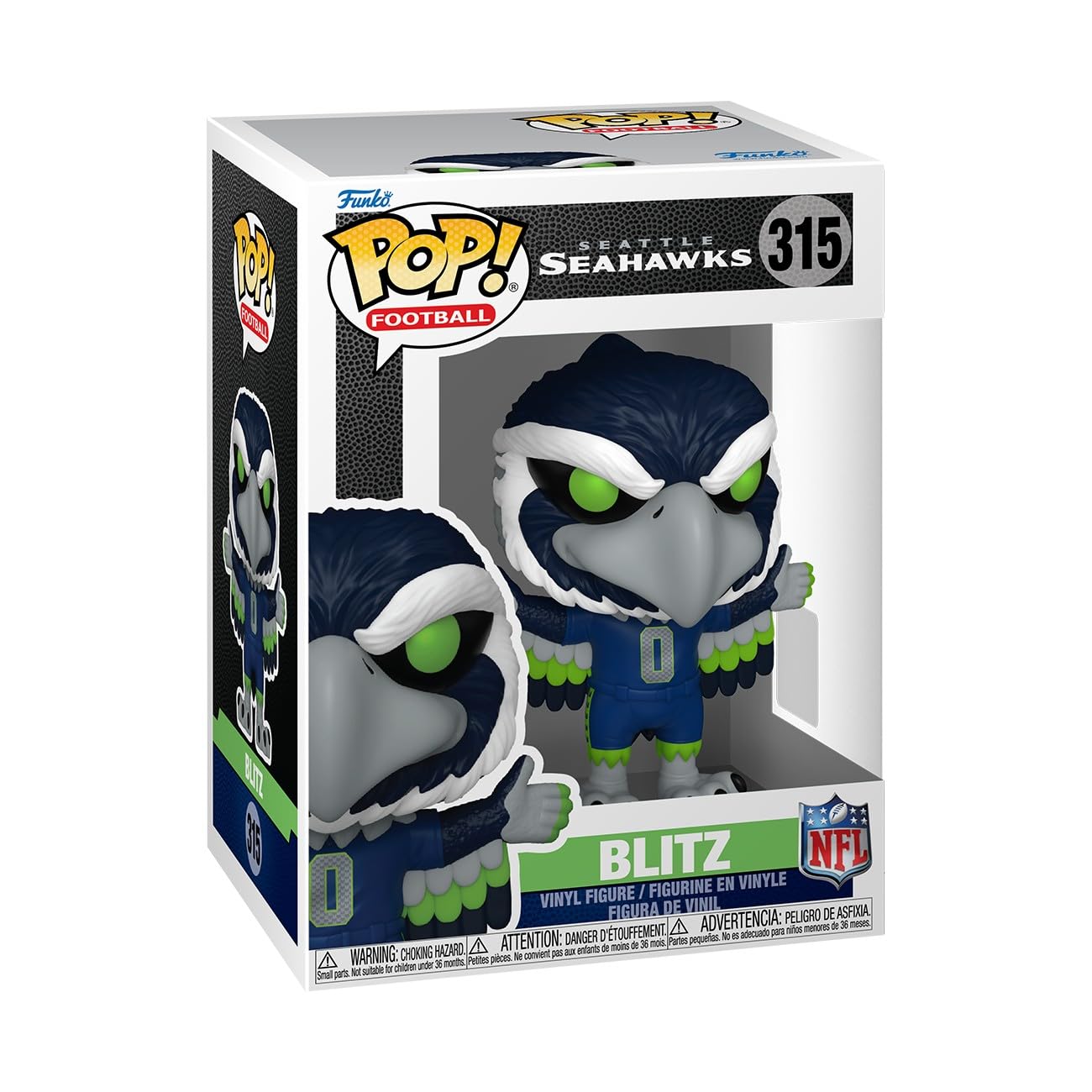Funko Pop! NFL: Seahawks - Blitz - NFL Mascots and Marks - Collectable Vinyl Figure - Gift Idea - Official Merchandise - Toys for Kids & Adults