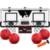 HYES Dual Shot Over The Door Mini Basketball Hoop Indoor with Scoreboard