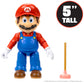 THE SUPER MARIO BROS. MOVIE - 5 Inch Action Figures Series 1 - Mario Figure with Plunger Accessory