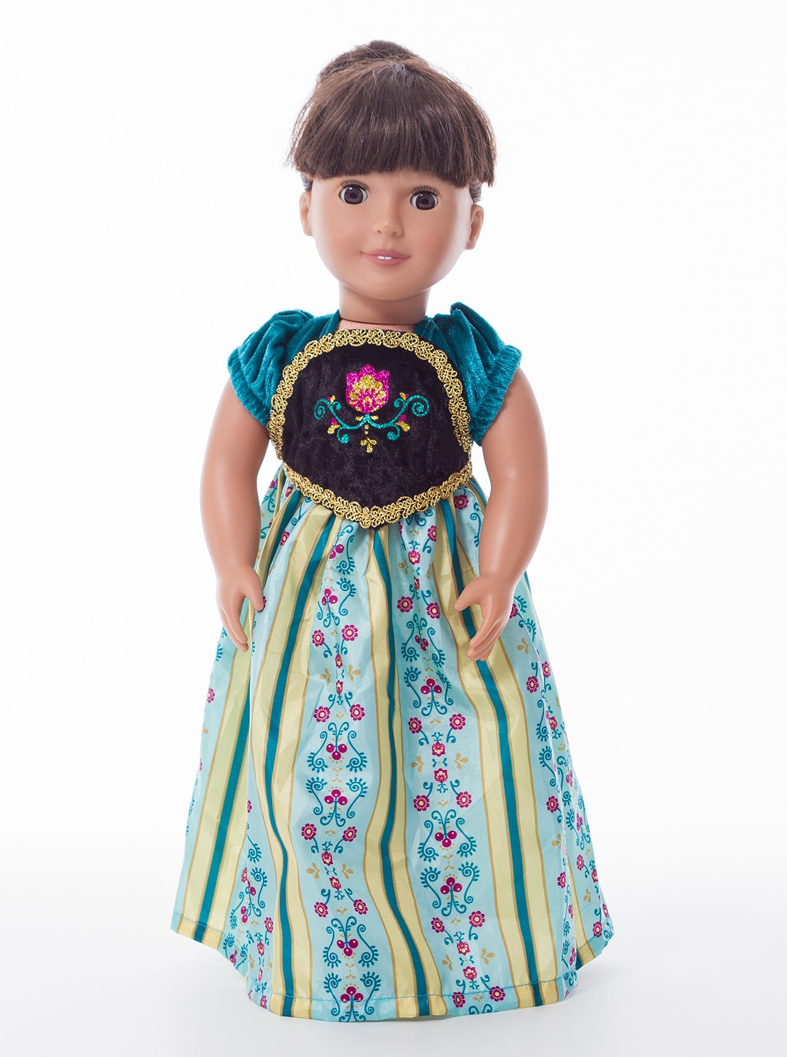 Little Adventures Scandinavian Princess Coronation Doll Dress - Doll Not Included - Machine Washable Child Pretend Play and Party Doll Clothes with No