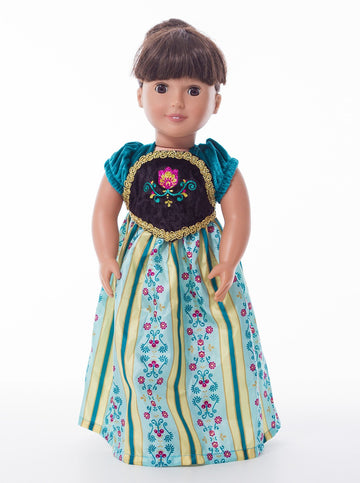 Little Adventures Scandinavian Princess Coronation Doll Dress - Doll Not Included - Machine Washable Child Pretend Play and Party Doll Clothes with No