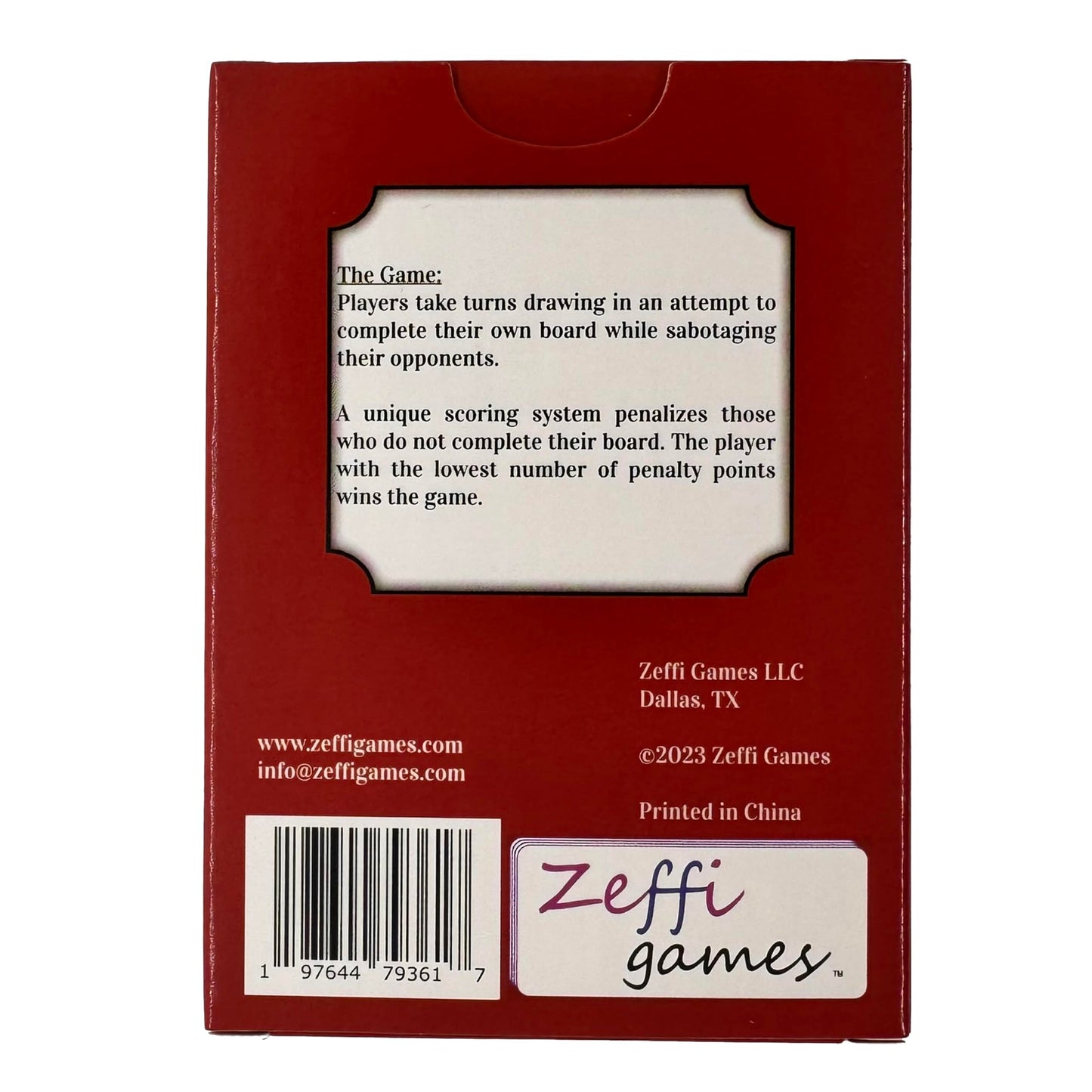 ZEFFI GAMES Red Deka Card Game - Sabotage is The Strategy - Perfect for Game Night with Family and Friends