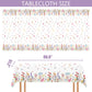 3 Pcs Wildflower Tablecloth Spring Summer Floral Table Cover for Butterfly Wildflowers Theme Picnic Dining Holiday Weeding Baby Shower Birthday Tea