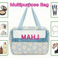 GLINTASY 3 Pcs Mahjong Bag Set Thickened Canvas with Lining, Mahjong Tiles Bag Waterproof with Zipper, Carring Case Travel-Friendly, 18” Rack & Pusher