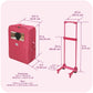 Badger Basket Double Trolley Doll Carrier with Two Sleeping Bags and Pillows - Perfect for 18-Inch Dolls in Pink Star Design