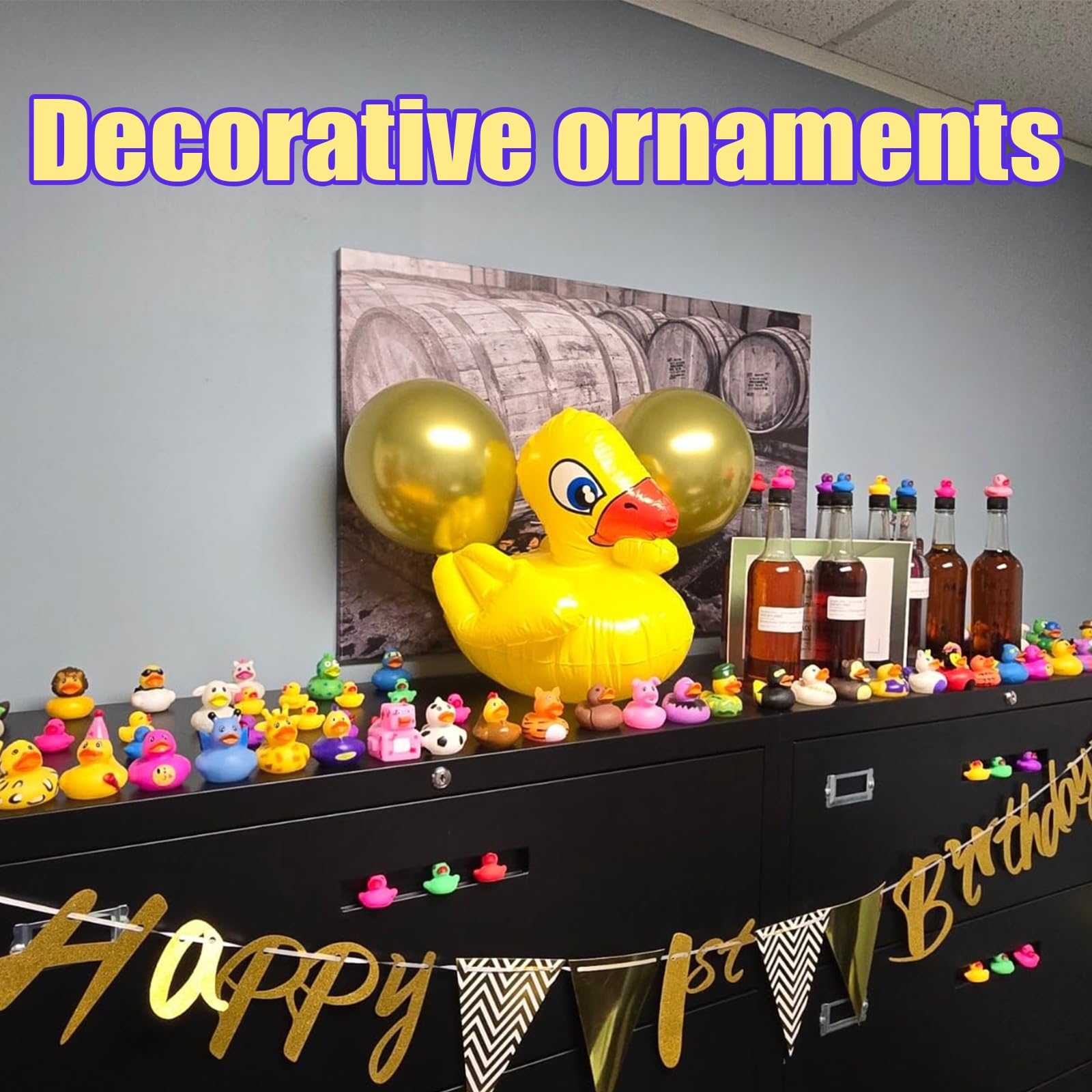 LINICE 30 Pcs Rubber Ducks, Random Assortment Ducks Bulk, Mini Rubber Duckies for Toddler Baby Bath Toys, Kids Bath Pool Toys Birthday Gifts Party