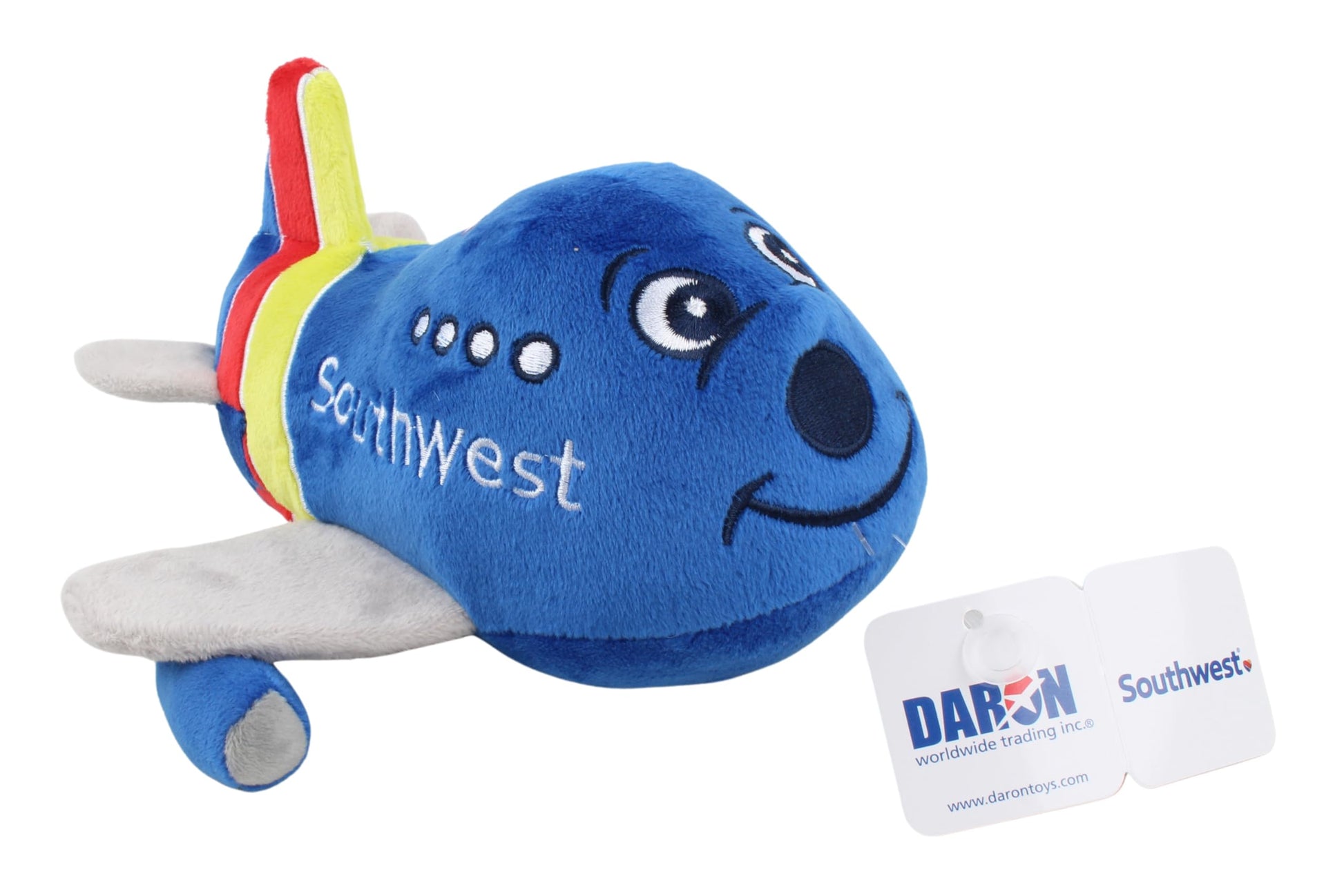 Daron Southwest Airlines Plush Toy Airplane, 8 inches