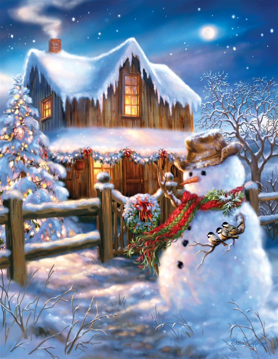 Springbok The Country Christmas 500 Piece Winter Jigsaw Puzzle for Adults