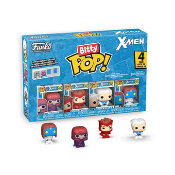 Funko Pop! Bitty: X-Men - Magneto, Scarlet Witch, Quicksilver, and Mystique - 0.9 Inch (2.2 Cm) - Anime Collectable - Gift Idea - Stackable Display
