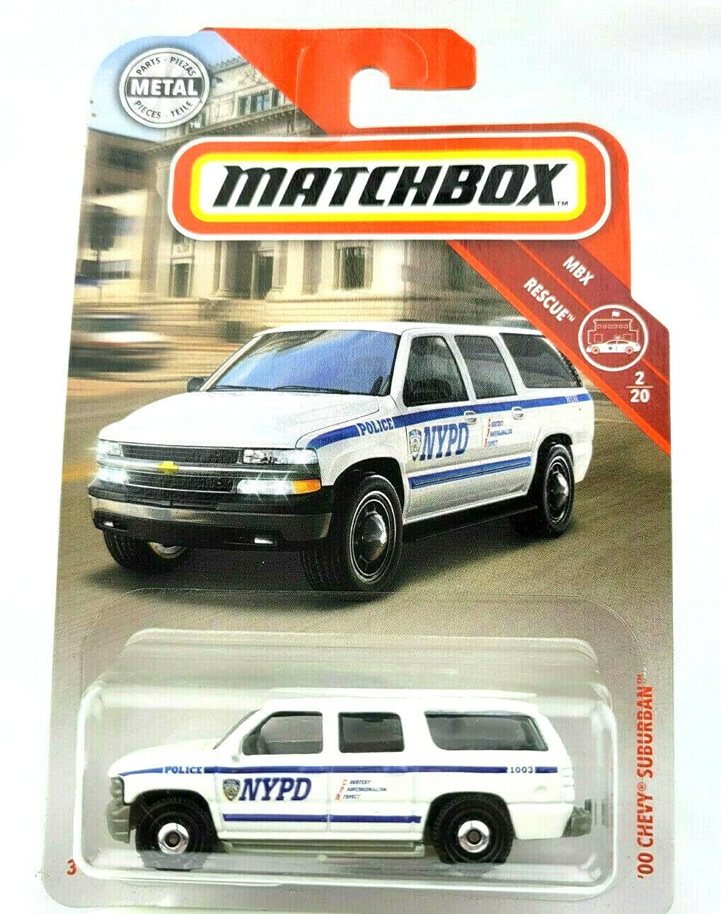 Matchbox '00 Chevy Suburban (White) - MBX Rescue 2/20