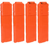 lififun 4 Pack 18-Dart Quick Reload Clip Magazine for Nerf N-Strike Elite Series (Orange)