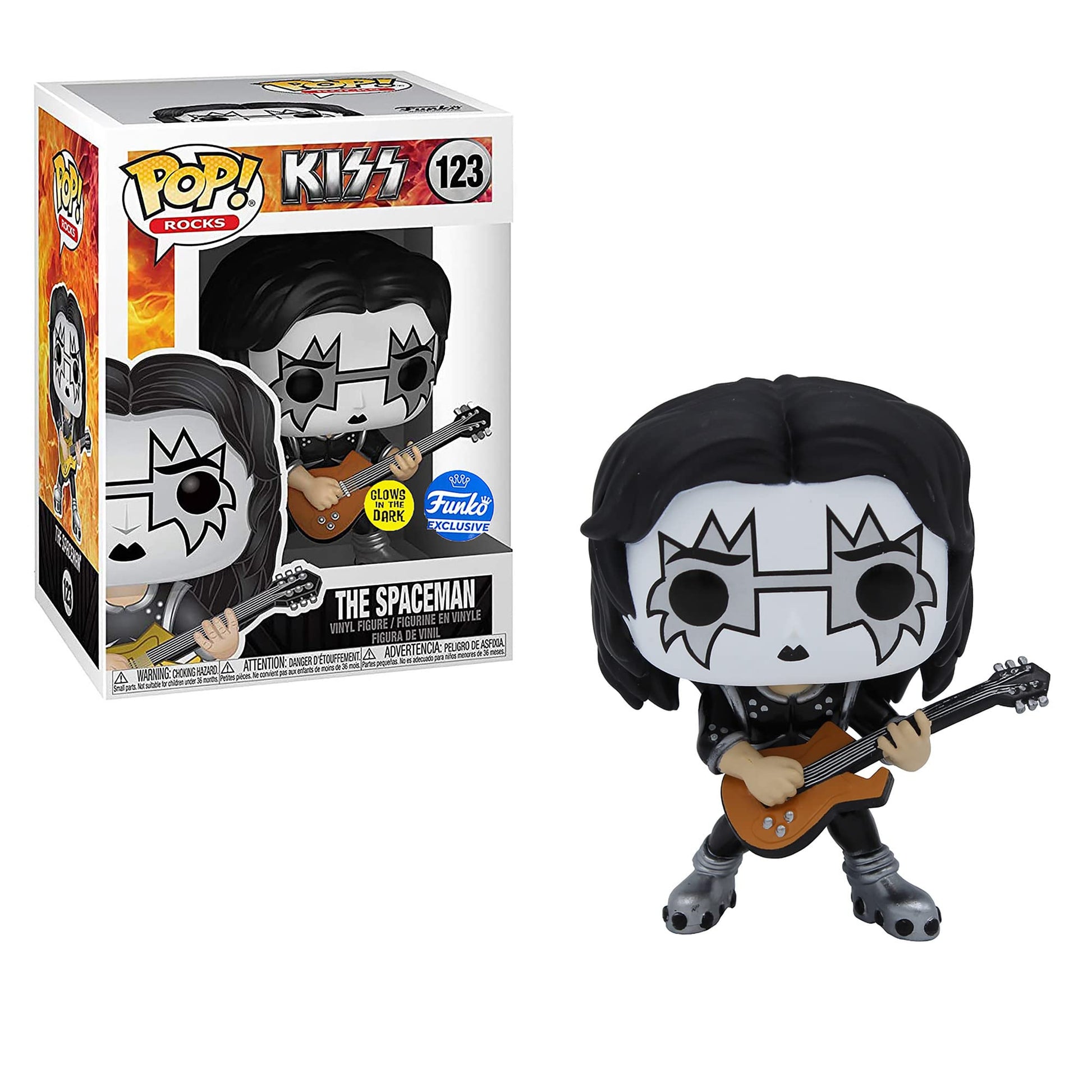 Funko POP! KISS: Band Set - Glow in the Dark Collectible Set - Online Exclusive - The Spaceman, The Starchild, The Demon, The Catman