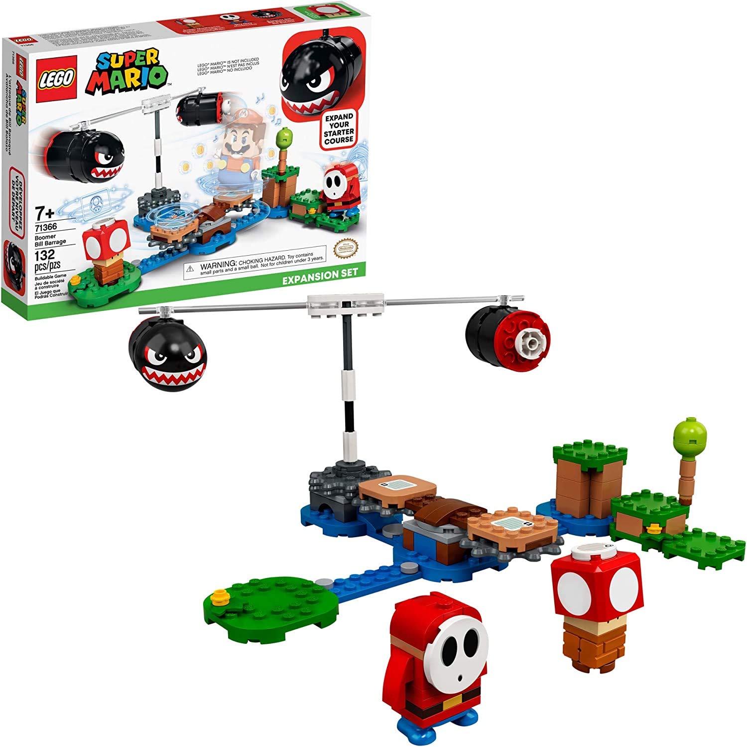 LEGO Super Mario Boomer Bill Barrage Expansion Set 71366 Building Kit; Toy for Kids to Add to Their Super Mario Adventures with Mario Starter Course