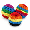 Sack Ball Set, 3 PCS Knitted Footbags for Indoor Outdoor Freestyle Tricks