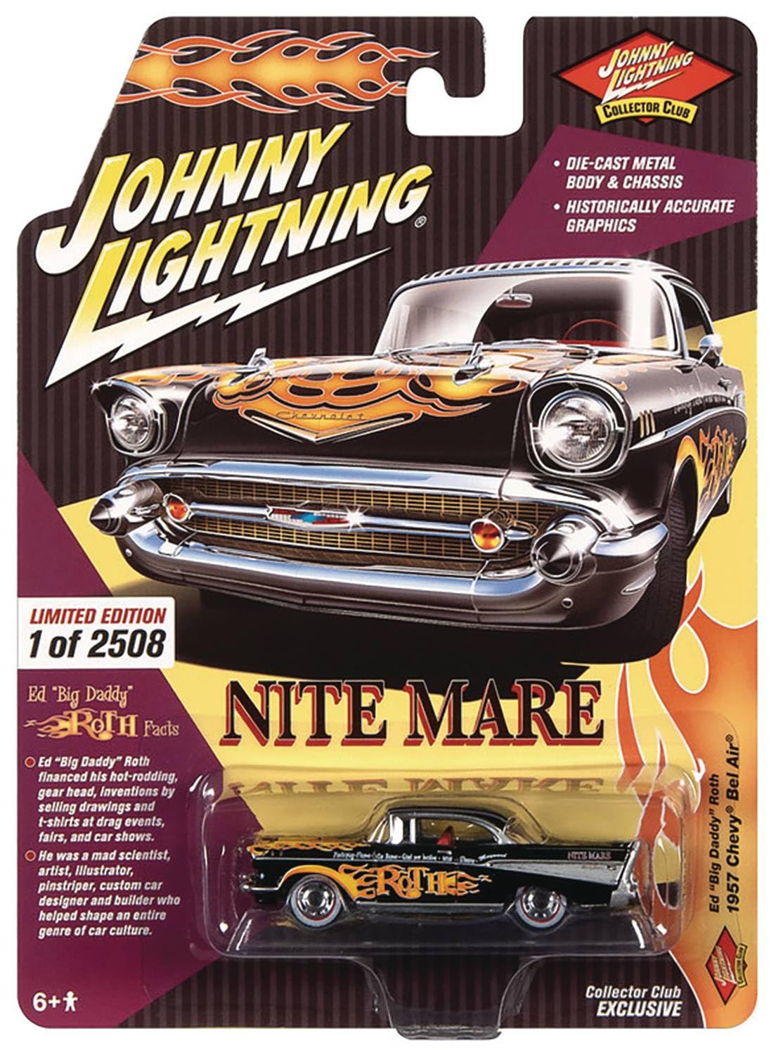 Auto World Premuim - Johnny Lightning Collector Club Car 1957 Chevy Bel Air Ed Roth (JLCC008)