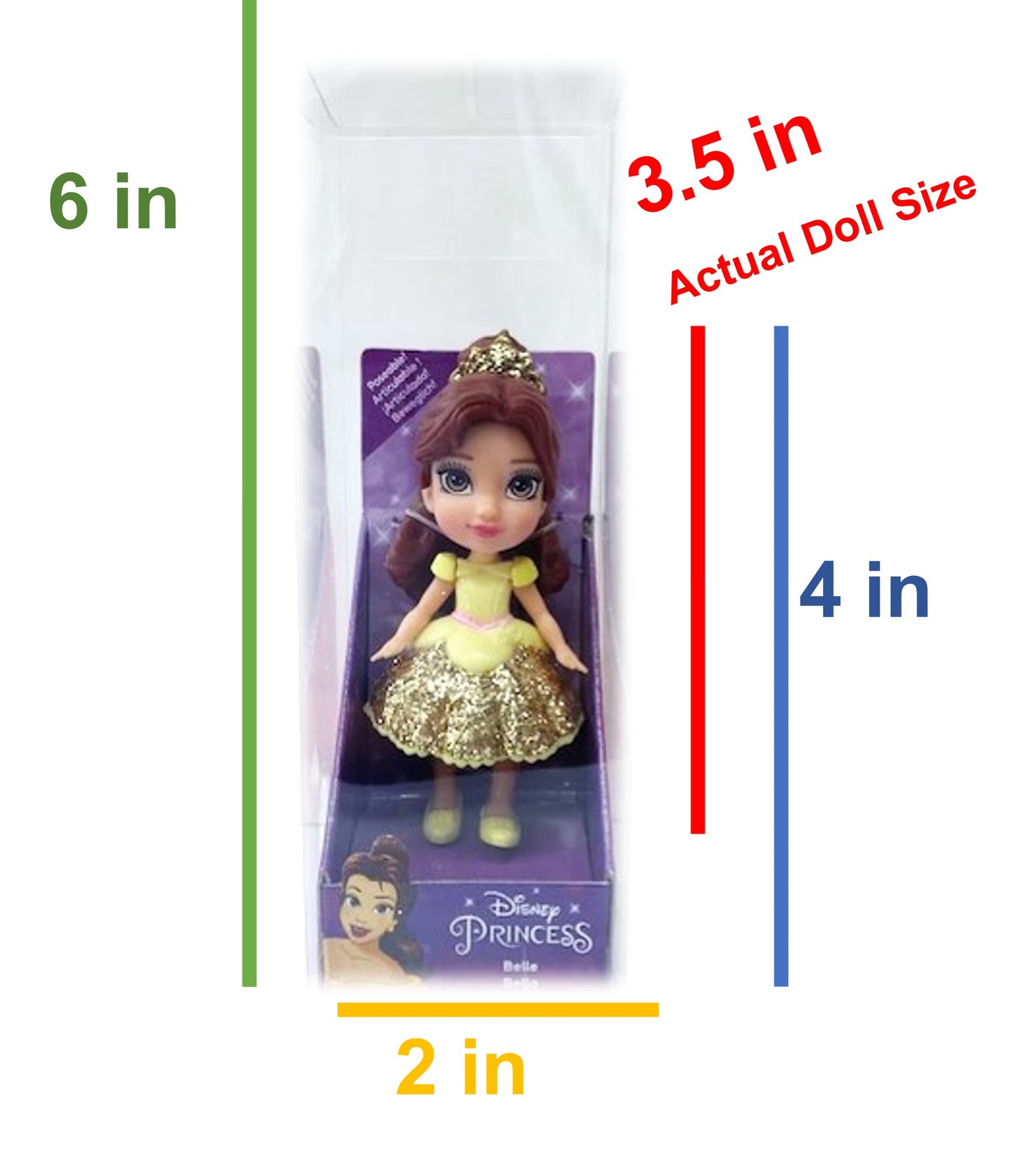 Amarina Packed in Clear Box for Gift Disney Princess Mini Poseable 3.5 Doll Choose from All 11 Style Princess Characters 217584PQ 0