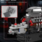 Mould King 10225 V8 Engine Model kit That Runs- Build Your Own STEM V8 Model Engine with Transmission, 8-Cylinder Car Engine kit Building Engineering