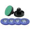 Hathaway Air Hockey Pucks and Paddles Set - Two Ergonomic 3.75-inch Pushers and Four 2.87-inch ABS Table Hockey Pucks - Durable Game Accessories