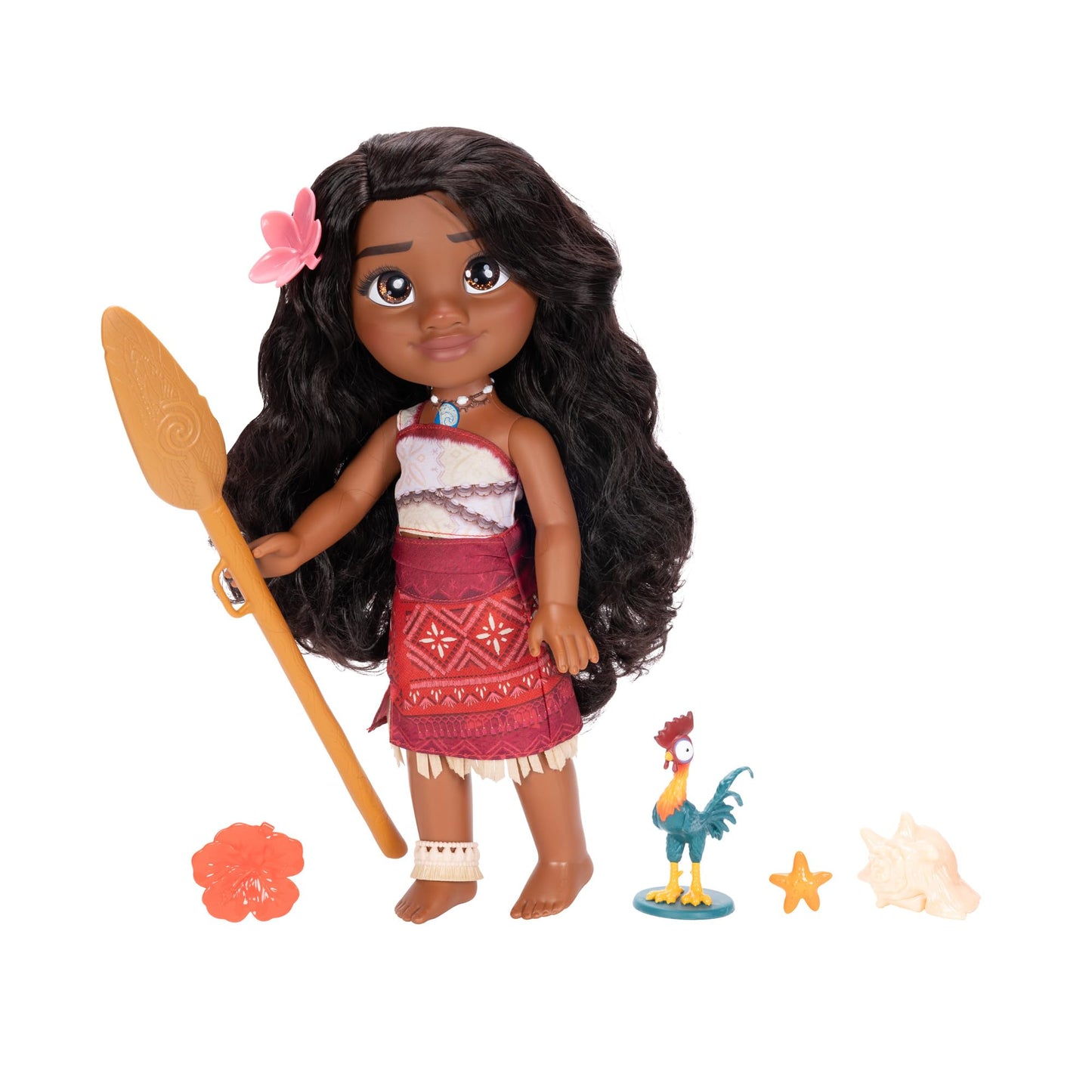 Disney Moana 2 My Singing Friend Moana Doll & Heihei Figure Playset for Girls Officially Licensed by Disney, Great Birthday Gift for Kids Girls