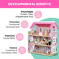 Delta Children Little Gem Dollhouse - 3-Story Dollhouse with 4 Rooms - Includes 16 Accessories - Fits 5-inch Dolls - Pretend Play Dream Gift for Ages