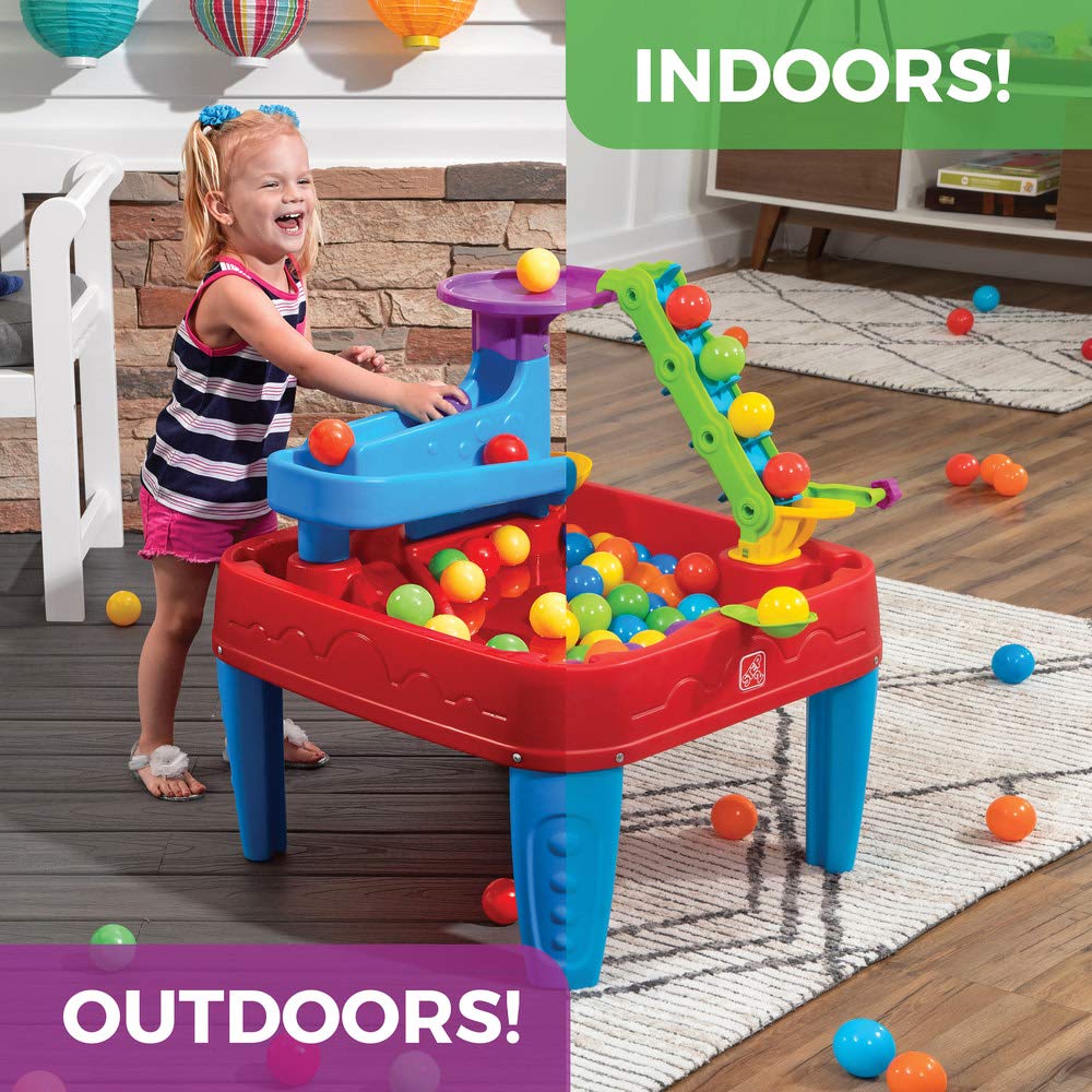 Step2 Stem Discovery Ball Table, Kids Water Table Activity Sensory Playset, Summer Outdoor Toys, 13 Piece Water Toy Accessories, For Toddlers 2+ Years